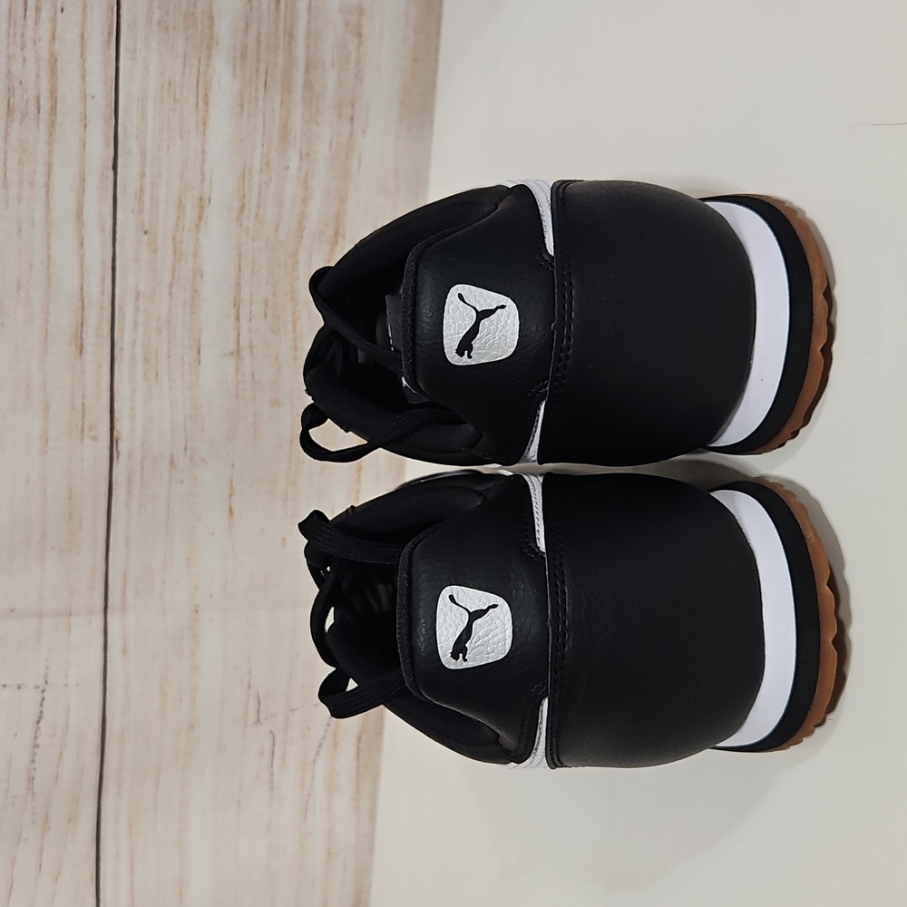 Puma Turino II Men's Lace Up Black and White Sneakers 12 - Picture 6 of 8